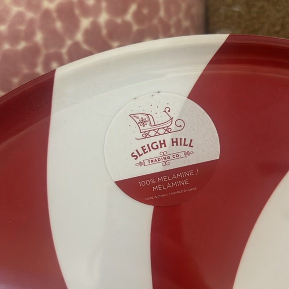 Sleigh Hill peppermint platter spinning Christmas Holiday decoration cakes donut - Picture 4 of 6